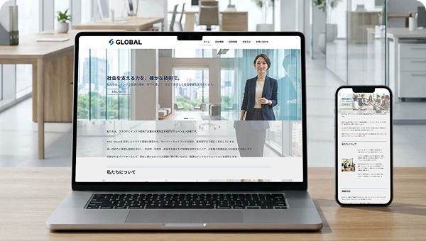 ITインフラのコーポレートサイトのデザイン