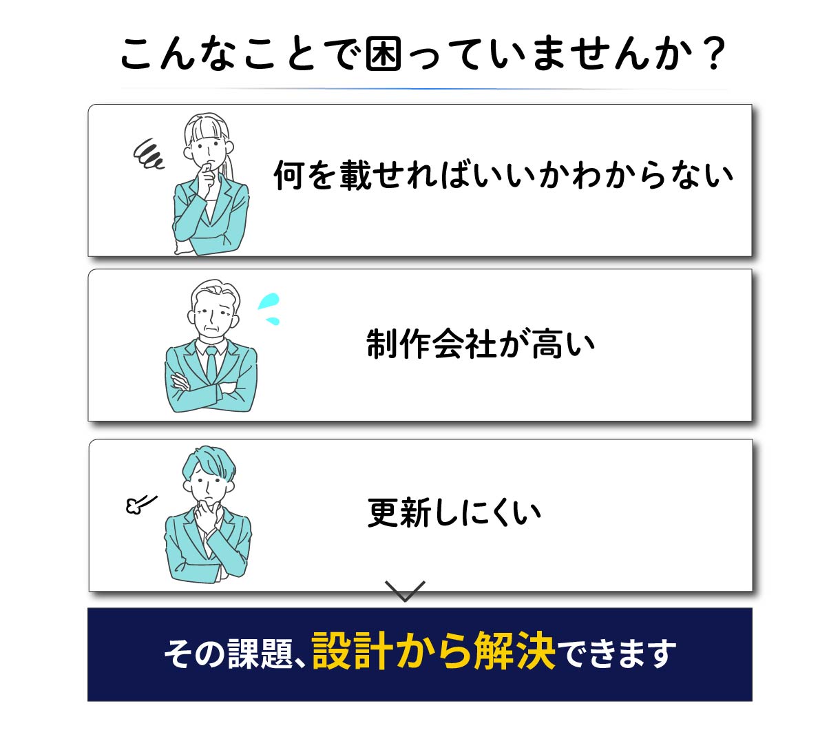 Webサイト制作の悩みありませんか？