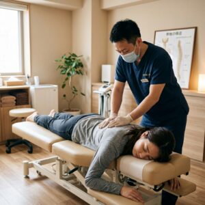 male chiropractor adjusting fema… 202606300309