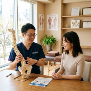 male chiropractor explaining exe… 202606300310