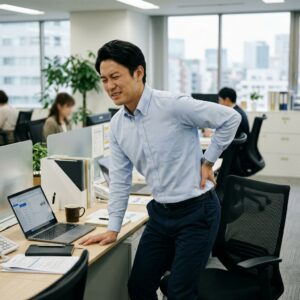 office worker standing up with 202606292217